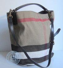 Burberry Susanna Checked canvas hobo Handbag