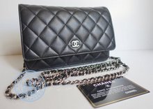 Chanel WOC Wallet On A Chain Black Lamb Handbag