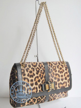 Christian Louboutin Womens Sweet Charity large leopard pony Bag Handbag
