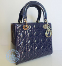 Dior Lady  Handbag, in indigo lambskin