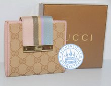 Gucci Web metal bar wallet