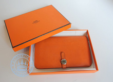 Hermes  DOGON Wallet, ORANGE CRISPE
