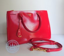 Prada Saffiano BN 2207 Handbag, in Rosso Vernic
