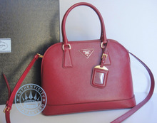 Prada Saffiano BN2558 Handbag, In Red