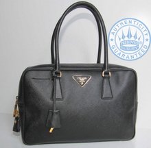 Prada Saffiano Top Handle,  Black