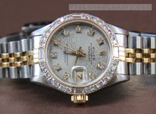 Rolex  2 Tone Datejust Watch, Diamond Dial