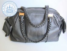 Salvatore Ferragamo Soft W Black Satchel Tote Hobo Handbag