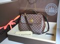 Louis Vuitton Bergamo MM Handbag, Damier Ebene