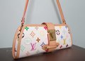 Louis Vuitton  Shirley Hand Bag,  White Monogram Multicolore Clutch