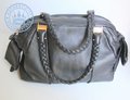Salvatore Ferragamo Soft W Black Satchel Tote Hobo Handbag