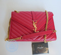 YSL SAINT LAURENT Bo Monogramme Sl Grain De Sl Handbag